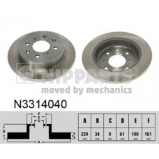 N3314040 NIPPARTS Гальмівний диск