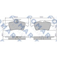 FO 926381 FOMAR Friction Комплект гальмівних колодок дисковий гальм