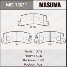 MS-1321 MASUMA Комплект гальмівних колодок