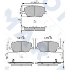 FO 275081 FOMAR Friction Комплект гальмівних колодок дисковий гальм