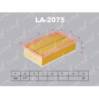 LA-2075 LYNXauto Повітряний фільтр