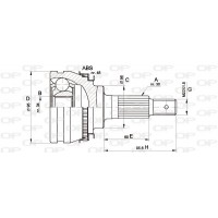 CVJ5321.10 OPEN PARTS Шарнирный комплект, Привідний вал