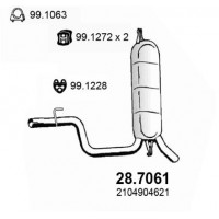 28.7061 ASSO Глушник вихлопних газів кінцевий
