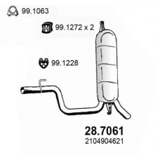 28.7061 ASSO Глушник вихлопних газів кінцевий