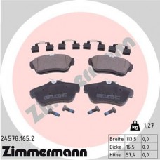 24578.165.2 ZIMMERMANN Комплект гальмівних колодок дисковий гальм