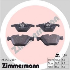24255.200.1 ZIMMERMANN Комплект гальмівних колодок дисковий гальм