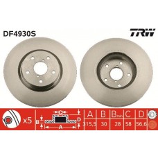 DF4930S TRW Гальмівний диск