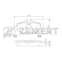 BS-1212 ZEKKERT Комплект гальмівних колодок дисковий гальм
