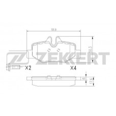 BS-1212 ZEKKERT Комплект гальмівних колодок дисковий гальм