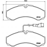 P 56 069 BREMBO Комплект гальмівних колодок дисковий гальм