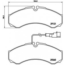 P 56 069 BREMBO Комплект гальмівних колодок дисковий гальм