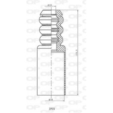 DCK5111.02 OPEN PARTS Пилозахисний комплект амортизатор
