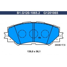 B1.G120-1065.2 GALFER КомплеК т гальмівних колодок, дискове гальмо