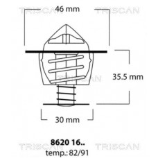 8620 1691 TRISCAN Термостат охолоджувальна рідина