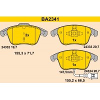 BA2341 BARUM КомплеК т гальмівних колодок, дискове гальмо