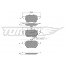 TX 10-942 TOMEX Brakes Комплект гальмівних колодок дисковий гальм