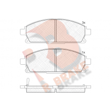RB1521-200 R BRAKE Комплект гальмівних колодок дисковий гальм