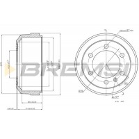CR5083 BREMSI Гальмівний барабан