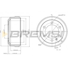 CR5083 BREMSI Гальмівний барабан