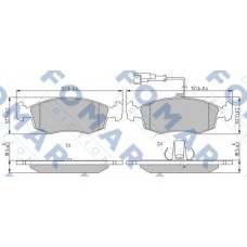 FO 901981 FOMAR Friction Комплект гальмівних колодок дисковий гальм