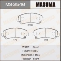 MS-2546 MASUMA Комплект гальмівних колодок