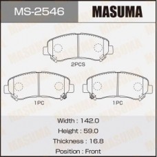 MS-2546 MASUMA Комплект гальмівних колодок
