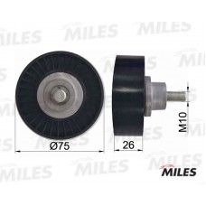 AG03091 MILES Паразитный / ведущий ролик, Поліклиновий ремінь