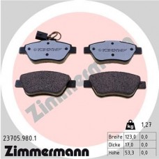 23705.980.1 ZIMMERMANN Комплект гальмівних колодок дисковий гальм