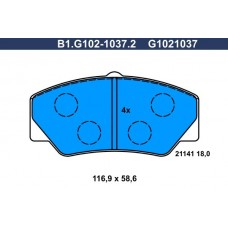 B1.G102-1037.2 GALFER Комплект гальмівних колодок дисковий гальм