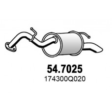 54.7025 ASSO Глушник вихлопних газів кінцевий