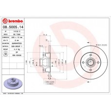 08.5005.14 BREMBO Гальмівний диск