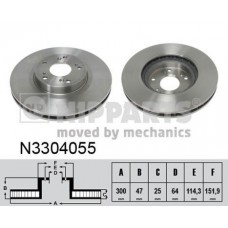 N3304055 NIPPARTS Гальмівний диск