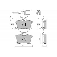 BPVW-2004 AISIN Комплект гальмівних колодок дисковий гальм