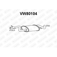 VW80104 VENEPORTE Предглушник вихлопних газів