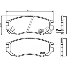8DB 355 036-601 HELLA Комплект гальмівних колодок дисковий гальм