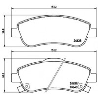 P 28 045 BREMBO Комплект гальмівних колодок дисковий гальм