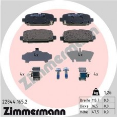 22844.165.2 ZIMMERMANN Комплект гальмівних колодок дисковий гальм