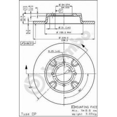 08.4413.10 BREMBO Гальмівний диск
