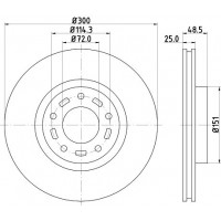 8DD 355 110-891 HELLA Гальмівний диск