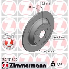 250.1378.20 ZIMMERMANN Гальмівний диск
