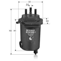 GS10398P TECNECO FILTERS Паливний фільтр