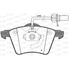 BPA0721.02 OPEN PARTS Комплект гальмівних колодок дисковий гальм