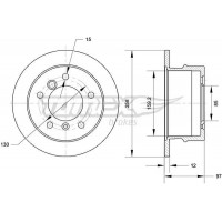 TX 70-90 TOMEX Brakes Гальмівний диск