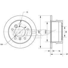 TX 70-90 TOMEX Brakes Гальмівний диск