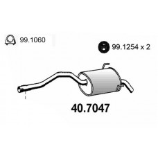 40.7047 ASSO Глушник вихлопних газів кінцевий