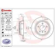 08.6917.11 BREMBO Гальмівний диск