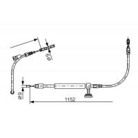 1 987 482 332 BOSCH Тросик, cтояночный тормоз