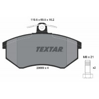 2066904 TEXTAR TEXTAR VW Гальмівні колодки передн. AUDI 80/100 (без датч.)
