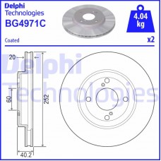 BG4971C DELPHI Гальмівний диск