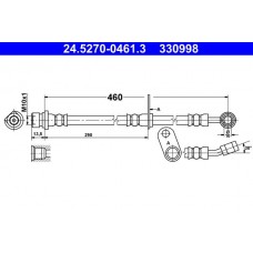 24.5270-0461.3 ATE Гальмівний шланг
